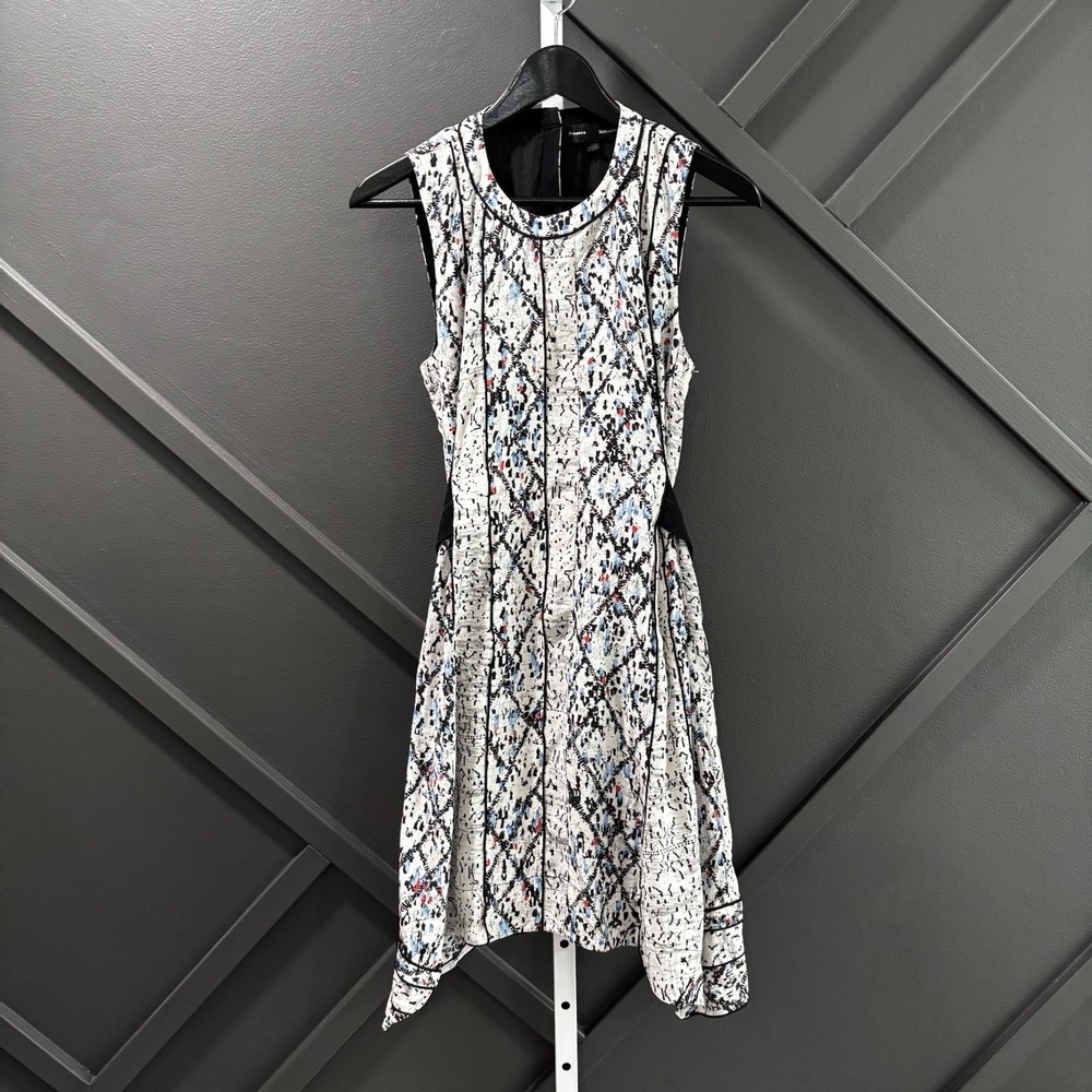 Proenza Schouler Womens Sz 6 Printed Fit Flare Midi Dress Sleeveless Designer